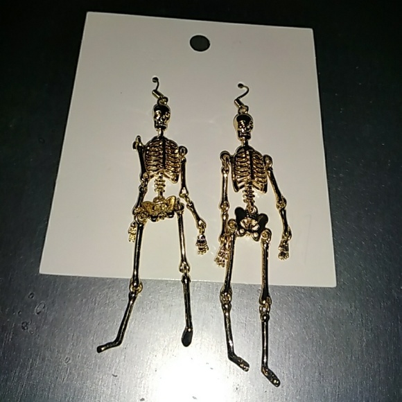 skeleton earrings h&m